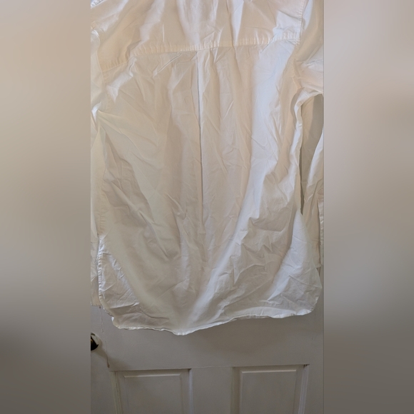 Tribal Women's Classic White Button Up Shirt with Roll-Up Sleeves L - Picture 10 of 10